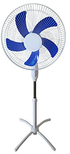 MAKA Ventilatore a Piantana Silenzioso 5 Pale in PVC 39db Basso Consumo 45W Oscillazione Orizzontale Inclinazione Verticale Diametro 40cm Altezza 120 cm 8 Velocità Base 39cm (45 Watt)