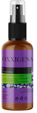 Oxxigena - Huile de Pépins de Raisin BIO Pure à 100%, Spray 100 ml, Huile Antioxydante, Idéale pour la Peau pour un Effet Raffermissant, Tonifiant et Anti-âge
