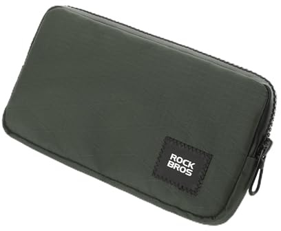ROCKBROS Portafoglio Cerniera Uomo Donna, Borsello Portatile e Piccola | per Monete Carta Credito Chiavi, Borsa Morbida, Uso Quotidiano, Ideale per Ciclismo Viaggi Escursioni, Verde Scuro