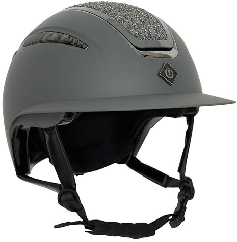Imperial Riding Unisex – Erwachsene Reithelm IRHOlania Deluxe Big Visor, Grey, M