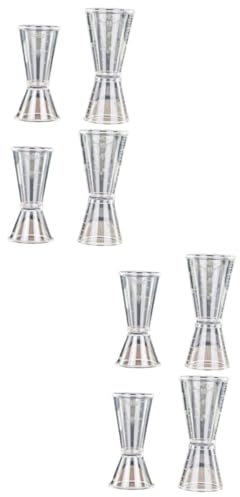 Ciieeo 2 Set Di Misurino Doppio Per Once Di Vino Bilancia Da Bar Accessorio Per Miscelazione Strumento Da Bar Per La Casa (dimensioni) 4 Pezzi * 2