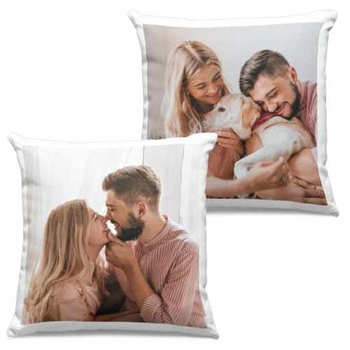 Regalisimos Cojín Personalizado 2 Caras con Foto y Texto - 50x50