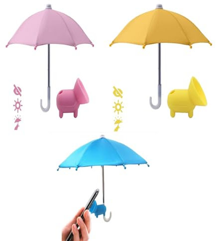 Phone Umbrella Suction Cup Stand,Phone for Sun Shad,Outdoor Anti-Glare Cell Cute Sunshade Holder，Car Navigation Shade Visor,Sun Hood Shield Block Glare (3PCS)