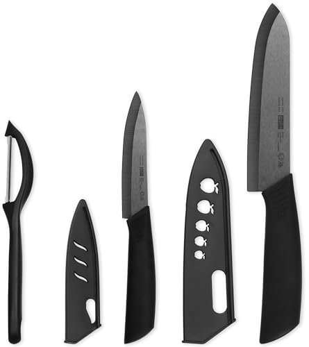 Plys Noir Couteau Ceramique Cuisine: Lot Couteau Céramique Ensembles de Couteaux de Cuisine