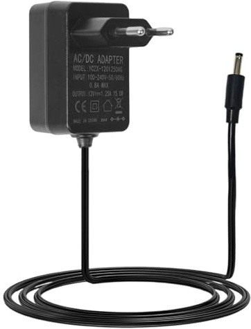 WUSJCOF Alimentatore di rete 15W per Dot (3, 4, 5 Generazione, con orologio), Show 5 (1st 2nd Gen), Spot, Dot Kids Edition, Pop, Fire TV Cube, con cavo di alimentazione (Nero)