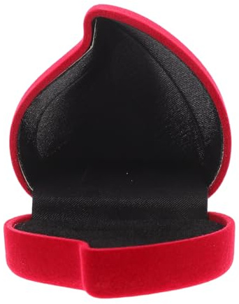 BESPORTBLE Boîte Porte-Bague En Forme De Cœur Compacte Pour Fiançailles Et Mariage Écrin Bijoux Portable Avec Protection Anti-Rayures Organisateur De Bijoux Petit Format Idéal Saint-Valentin