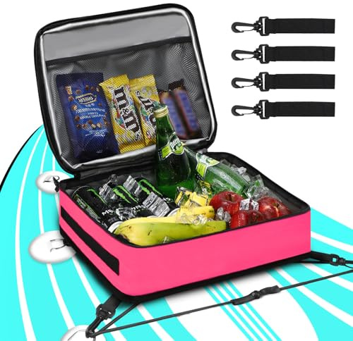 Bolsa isotérmica impermeable para tabla de surf sup, aislante, a prueba de fugas, 10 latas, bolsa de accesorios para tabla de remo y kayak (rosa)