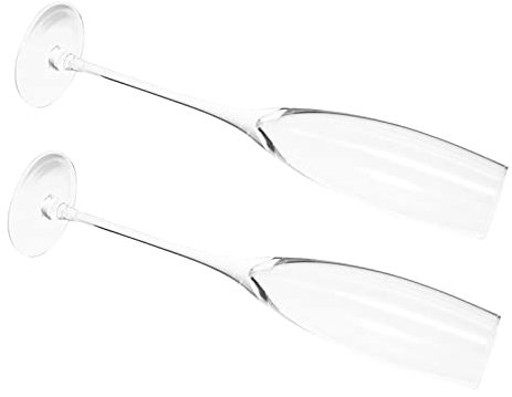 MUCKLILY 2pcs Glass Crystal Glasses Sparkling Wine Stem Glass for Home Restaurant Wine