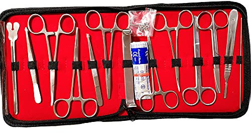 Modèle d'enseignement, 26 PCS Biology Lab Lab Anatomy Student Dissection Kit Set with Scalpel Knife Handle Blades Idéal pour Les étudiants, Hobby Teaching Experiment Equipment