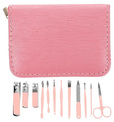 DEARMAMY Set de Coupe Ongles Acier Inoxydable avec Pince Manucure Professionnelle Ergonomique et Trousse de Rangement Portable pour Soins des Ongles et Pédicure Voyage