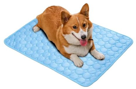 Hailerio Tapis Rafraîchissant pour Chien, Coussin Glacé pour Chats et Chiens d'Intérieur, Couverture Estivale Respirante pour Animaux Sol Siège Auto Canapé Niche Jardin Balcon