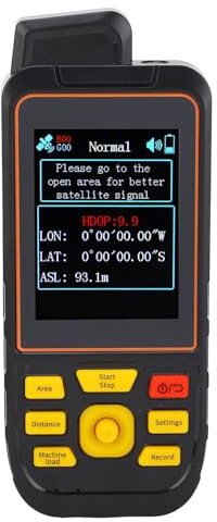 Marhynchus GPS-Landvermessungsausrüstung, GNSS-Empfängerchip, Tragbares Landflächenmessgerät mit 2,8-Zoll-Farbdisplay für Farmland Mountain, Echtzeit-Grafikdatenexport