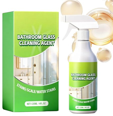 Sghtil Spray nettoyant de douche – 120 ml Nettoyant polyvalent anti-buée | Spray de nettoyage – Pour baignoire, toilettes, céramique, sol, mur, lavabo, cuisine, camping-car et installations sanitaires