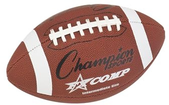 Champion Sports Intermediate Size Composite Leather Series Football, Brown