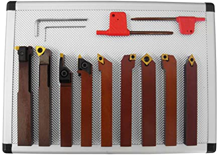 PAULIMOT Drehmeißel-Set mit Wendeplatten, 12 mm, 9-teilig