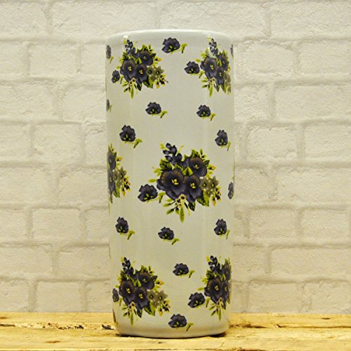 M S L Blue and White Floral Pattern Umbrella Stand, One Size