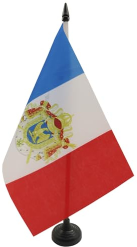 AZ FLAG Tischflagge Frankreich Erstes Kaiserreich 1804-1815 21x14 cm | Für innen Französisches Kaiserreich Napoleon Tischflagge genähte Ausführung mit verstärkten Kanten 100D Polyester