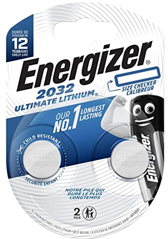 Energizer Piles Bouton Lithium CR2032 3V, Les 2 piles
