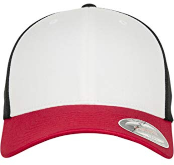 Flexfit 3-Tone Baseball Cap, red/White/Black, L/XL