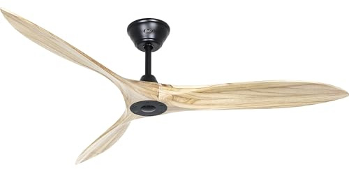 Casafan | Ventilateur de plafond ECO AIRSCREW | Ø hélice 1520 mm | naturel/noir mat | Ø hélice 1520 mm, naturel / noir mat
