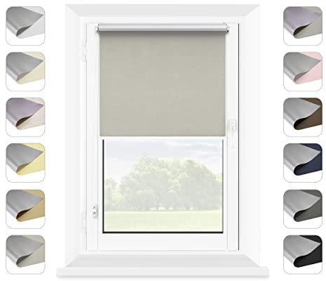 MARDOM Thermorollo - Rollo Ohne Bohren -Thermo Fenster Rollos für Innen - Modische Thermo Rollo - Stilvolle Rollo Innen Fenster (Grau,40x150 cm (Stoffbreite: 36))