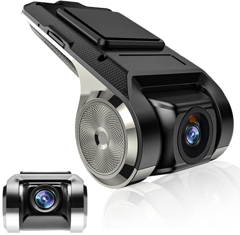 Hikity USB DVR Dash Cam Registratore Video Auto per Android Autoradio 1 Din/2 Din, HD Mini Videocamera application