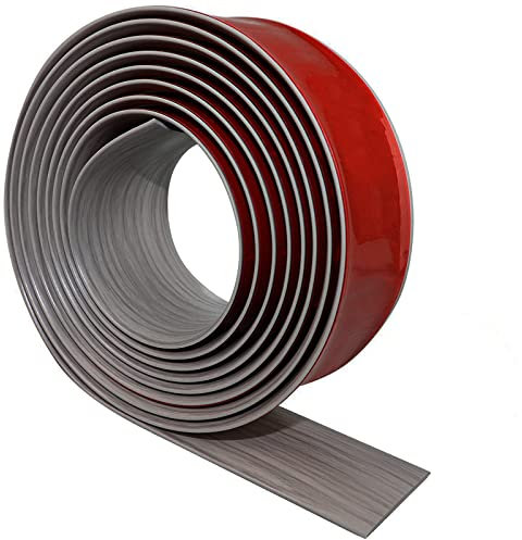 GELINTONG Profil Rail de Transition Plate Autocollant,Bandes de Transition de Seuil,Bande de Recouvrement de Sol en Vinyle,Profil de Compensation Pour Sols Stratifiés et Parquets,300 x 5cm