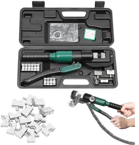 Hydraulische Crimpzange, Kabelschuh Presszange, Kabelschuhzange 4-70 mm² Hydraulische 10T Crimper für hydraulische Kabelschuhe für Batteriekabelschuhe