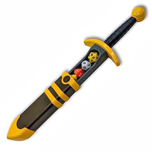 getDigital Würfel-Schwert - Tabletop Pen & Paper Würfelbehälter für bis zu 7 RPG Würfel - Aufbewahrung für Tisch-Rollenspiele und Würfelspiele