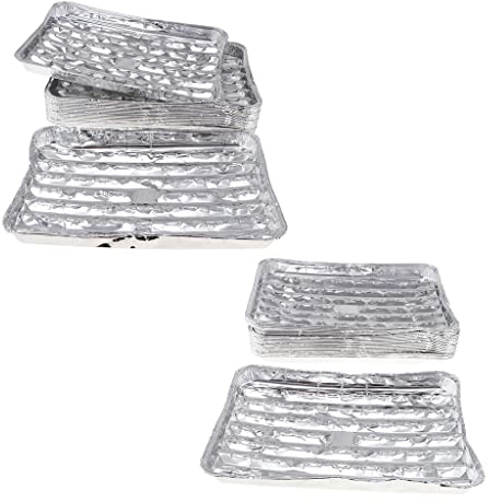 misppro Set di 40 padelle usa e getta in alluminio per barbecue e grigliate, piastra di cottura