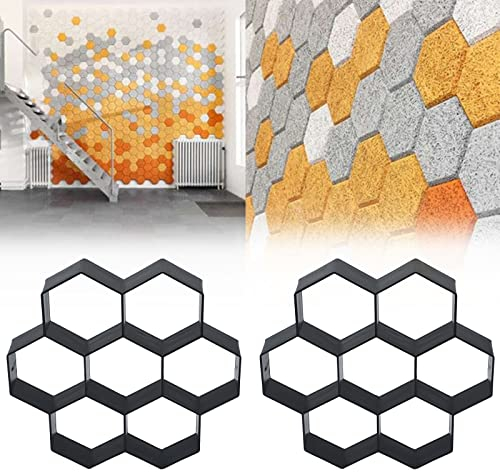 MOGOULUA 2 stampi fai da te in calcestruzzo per pavimentazione fai da te, forma per mattoni, patio, vialetto, piattaforme, riutilizzabili, per pathmate, patio, camminate, per prato da giardino