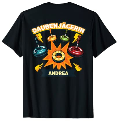 DaubenjägerIn Andrea Stockschütze Asphaltstock Stocksport T-Shirt