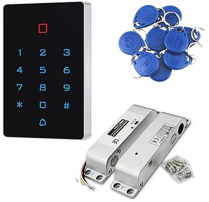 KOZWAY Apriporta Automatico WiFi Bluetooth retroilluminazione Touch Card Controllo accessi Tastiera Serratura apriporta Impermeabile Password di Apertura remota (Color : with Lock, Size : 1)