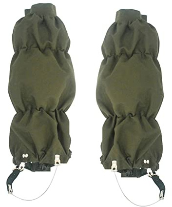 Spamietz Polainas de protección para piernas para exteriores, a prueba de serpientes, impermeables, cubierta de nieve, leggings ajustables, color verde