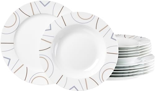 Ritzenhoff & Breker Tafelservice Graphic, 12-teilig, Porzellan