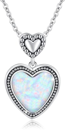 Herz Kristall Halskette 925 Sterling Silber herz kette Damen Türkis Anhänger Halskette Türkis Ohrringe Schmuck Geschenke für Frauen Kinder Mama Frau Freundin Tochter