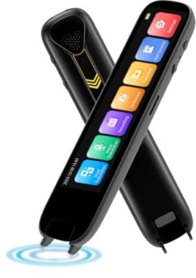Scan Reader Pen for Dyslexia - Translator Pens Real-Time Supports Speech & OCR Text Excerpt, Smart Voice, Multi-Languages Offline & Online Reading Scanner for Professionals, Travelers, Students