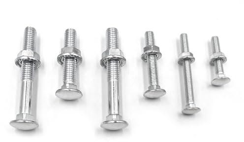 SHUNCHG M6 X 40mm Coach Bolts, Cup Square Carriage Bolt and Nut Pack of 20, M6 (6mm) X 40mm Coach Bolts with Hexagon Nuts