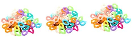 Lurrose 3er-sets Zur Schmuckherstellung: Kunststoff-cliphaken Kettenglieder Armband-cliphaken Bastel-cliphaken Schmuckkette Großpackung 100 Stück * 3