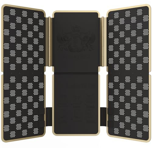 BoxLegend V7 Faltbrett für Kleidung, Falthilfe für Wäsche, Tshirt Faltbrett, Wäsche Zusammenlegen Brett, Zusammenleghilfe, Metallkanten T Shirt Falter für T-Shirts, Pullover, Hemden, Hosen, Schwarz