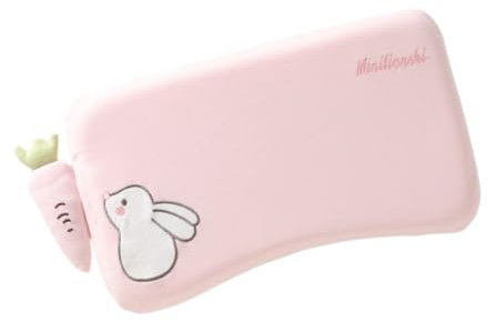 champracer Schlummerkids Kissen Original,Kinderkissen für Besserenund Gesünderen, Calmly Ergonomisch, Kawaii Tiere Kissen, Atmungsaktiv und Hautfreundlich （Mit Kopfkissenbezug） (Rosa)