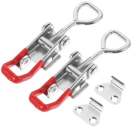 Alipis 2stücke Einstellbare Toggle Clamps Aus Stahl Robust Und Praktisch Für Schranktüren Aufbewahrungsboxen Werkzeugkästen Und Kisten Hochleistungs-klammern Für Holzbearbeitung Und Baste