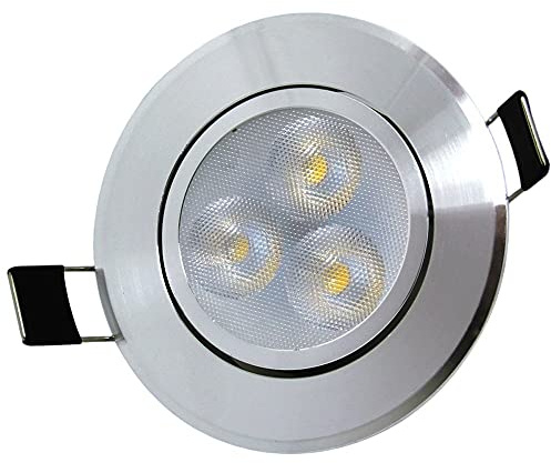 Pannello LED Rotondo ad Alta luminosità in Alluminio da 3W/5W/7W, antiriflesso, faretto LED Girevole per Uso Domestico, faretto da Incasso a soffitto, Angolo Regolabile, Lampada da Incasso per AC