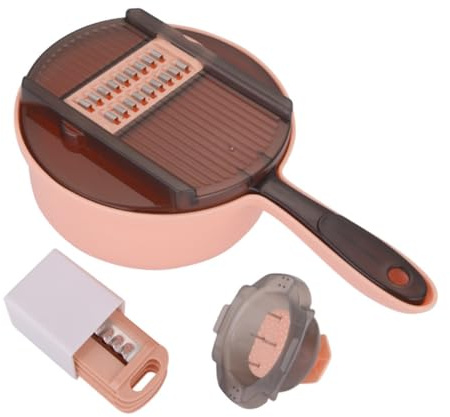 Hemobllo Cortadora Multifuncional de Verduras con Rallador de Acero Inoxidable Pelador Ergonómico y Diseño Portátil para Cocina Herramienta Práctica para Cortar y Rallar Color Aleatorio