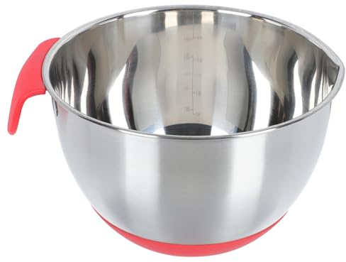 UKCOCO Saladier De Cuisine Acier Inoxydable Saladier De Conservation Avec Bords Inclinés Ustensiles Pour Mélanger Œufs Et Salades