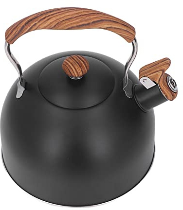 Haofy Bouilloire à thé Sifflante de 2,5 L, en Acier Inoxydable avec Poignée en Bakélite pour le thé, le café et l'eau, Bouilloire de Taille Familiale avec Sifflet Puissant