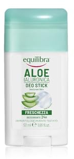 Equilibra Corpo, Aloe Ialuronica Deo Stick, Deodorante Adatto per Pelli Sensibili con Complesso Anti-odore, a Base di Aloe e Acido Ialuronico, 50 ml