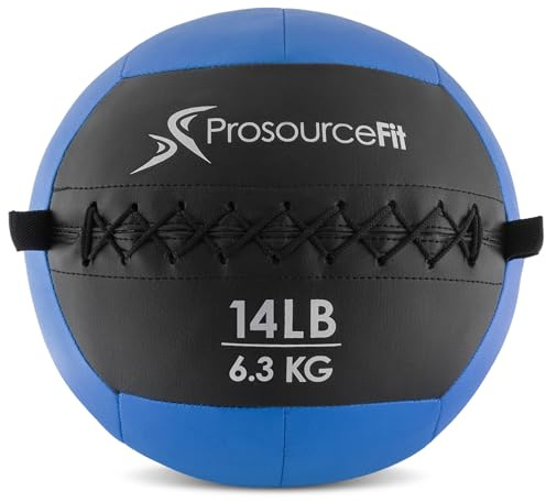 ProsourceFit Soft Medicine Balls, Wall Balls and Full Body Dynamic Exercises, Color-Coded Weights: 6, 10, 14, 20 lb.