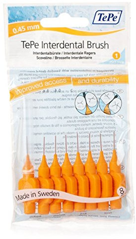 TePe Interdentalbürste tep302 W, G2, 0,45 mm Größe, 3 x -fine, orange