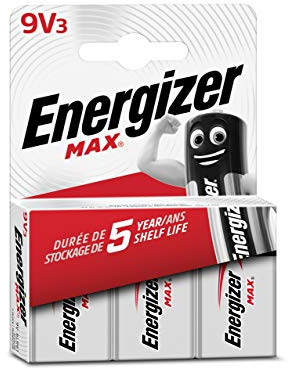 Energizer Max - 9V Blockbatterie (3 Stück) - Neun Volt Alkali-Batterien - geeignet für Rauchmelder, Brand- and Feuermelder, Elektronik und Audio - 5 Jahre lagerfähig